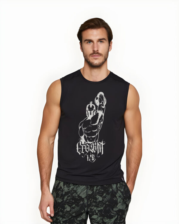 Black Men's Gym Vest