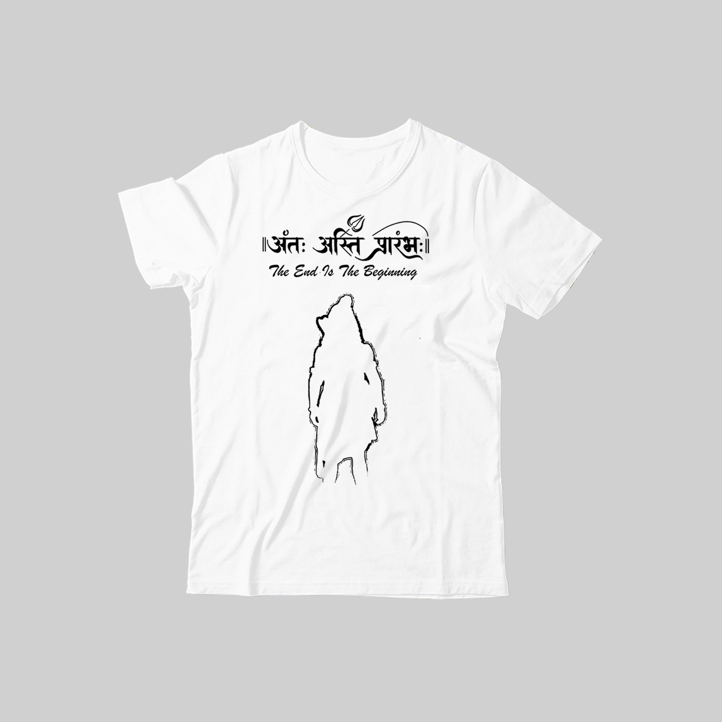 Black White Mahadev Tee