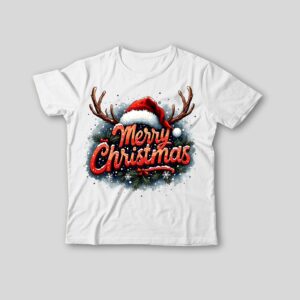 Classic Merry Christmas T-Shirt – Festive Print Edition