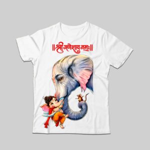 Shri Ganeshaya Namah Kids Premium Printed T-Shirt