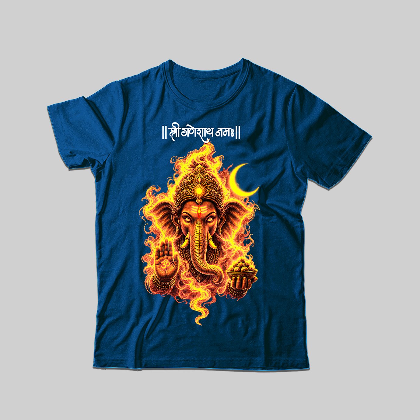 Shri Ganeshaya Namah Premium Printed T-Shirt for Kids