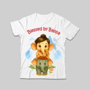 Blessed by Bappa Kids Premium Printed T-Shirt